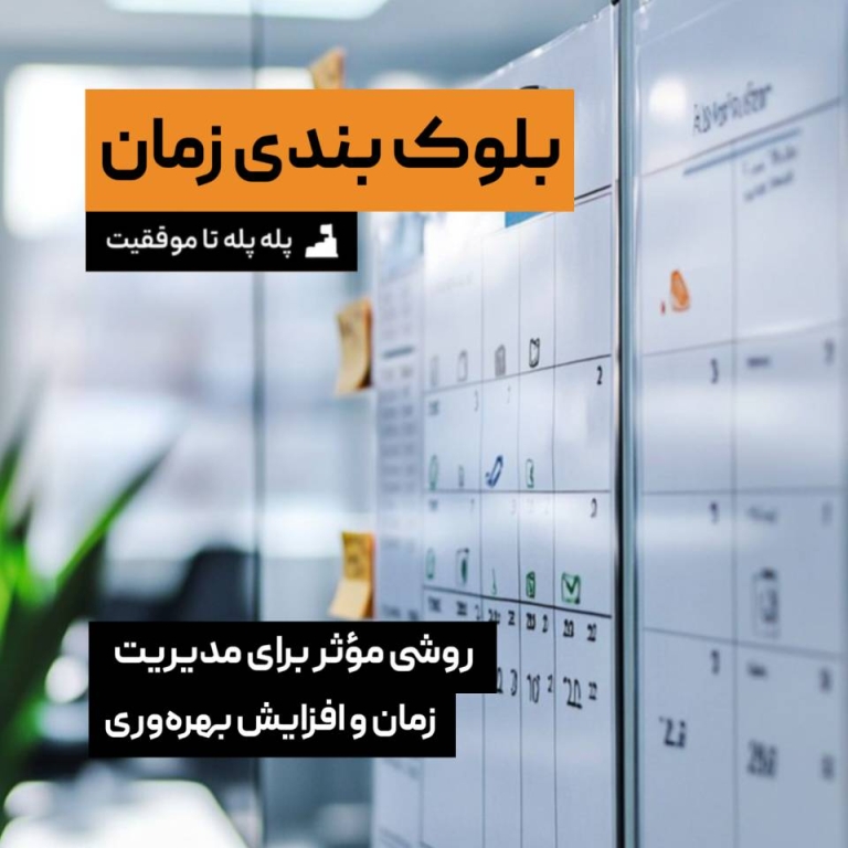 پله پله تا موفقیت: بلوک‌بندی زمان (Time Blocking) روشی مؤثر برای مدیریت زمان و افزایش بهره‌وری 